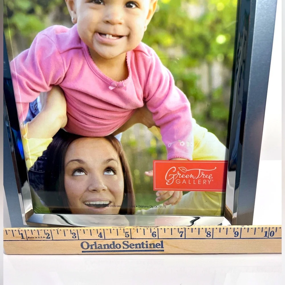 Vintage Silver Matte and Shiny Silver 8 x 10” Photo Frame by Green Tree Gallery.